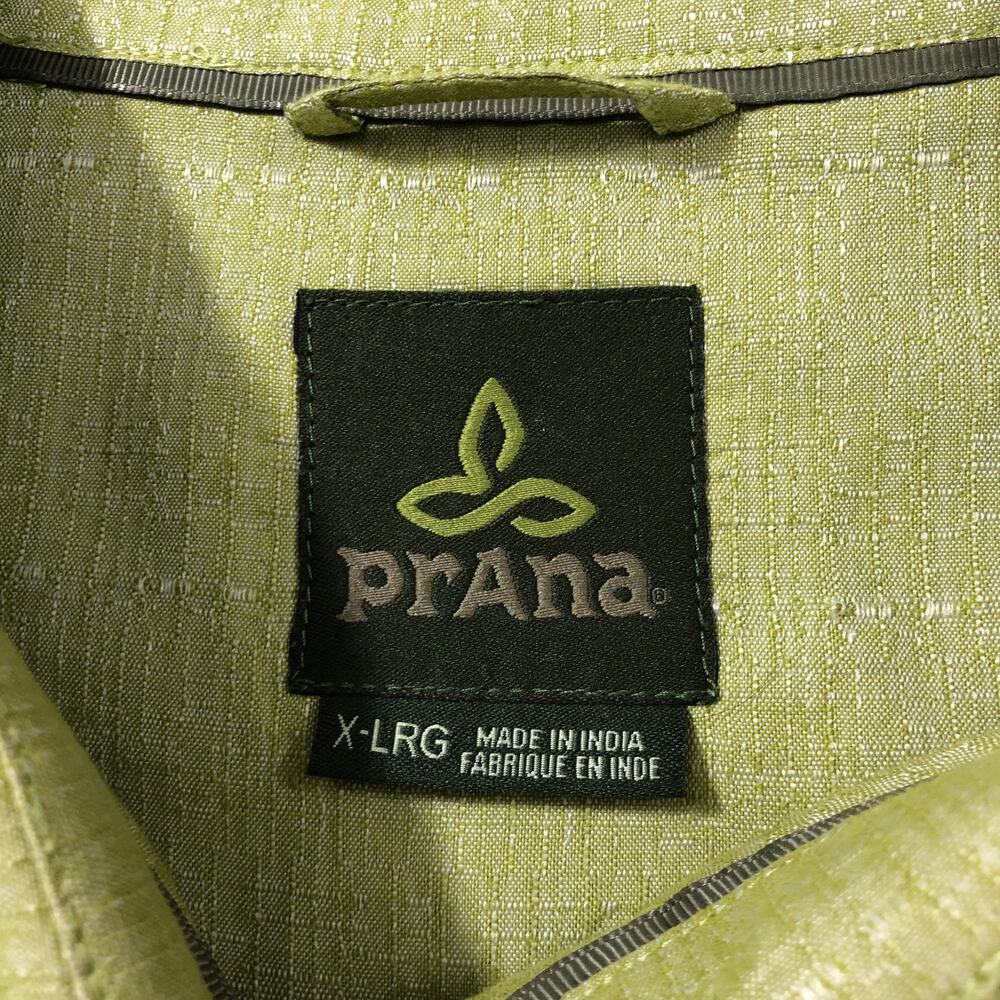 prAna Camino Short Sleeve Mens XL Green Button Down Shirt Gorpcrore Outdoor - Picture 6 of 9